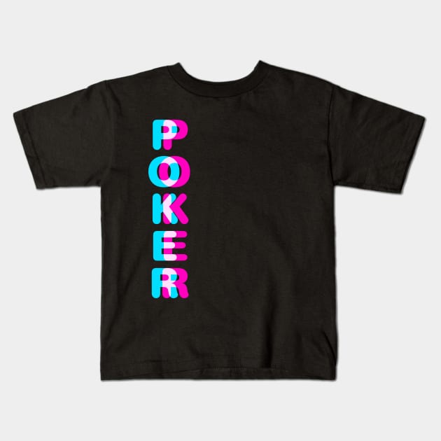 Poker 3D effect Kids T-Shirt by albertocubatas